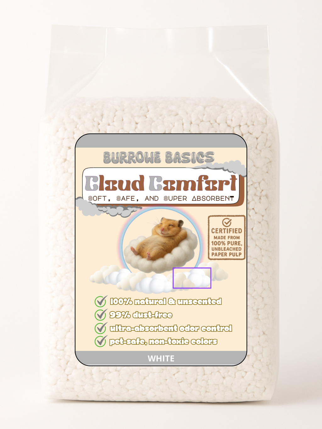 CloudComfort™ Natural Paper Bedding