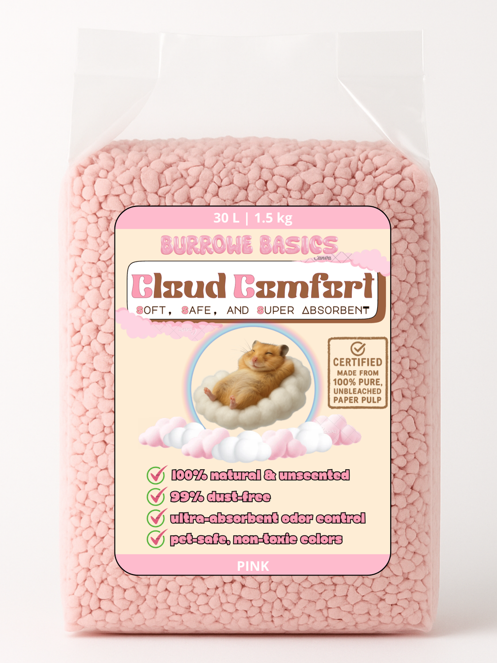 CloudComfort™ Natural Paper Bedding