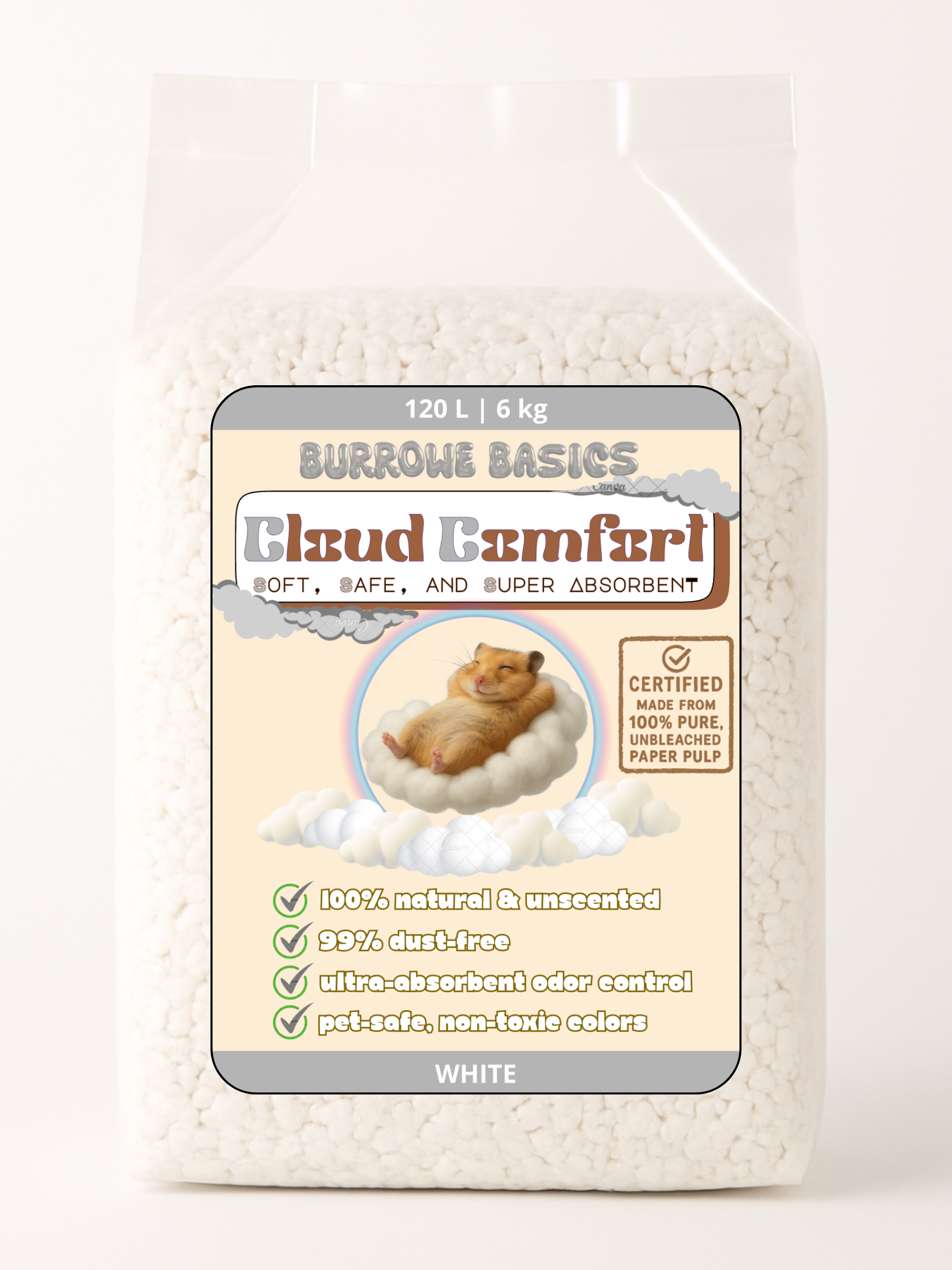 CloudComfort™ Natural Paper Bedding
